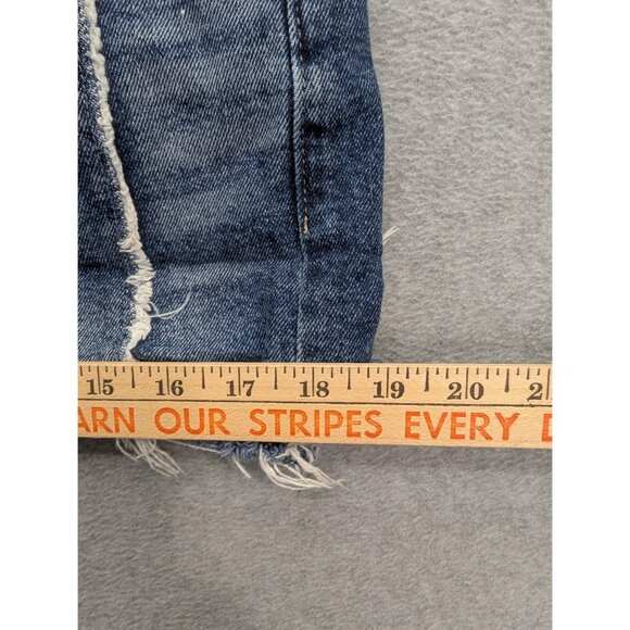 Lucky Brand Shorts Womens 12 Blue High Rise Shortie Cutoff Distressed Denim - Picture 5 of 16